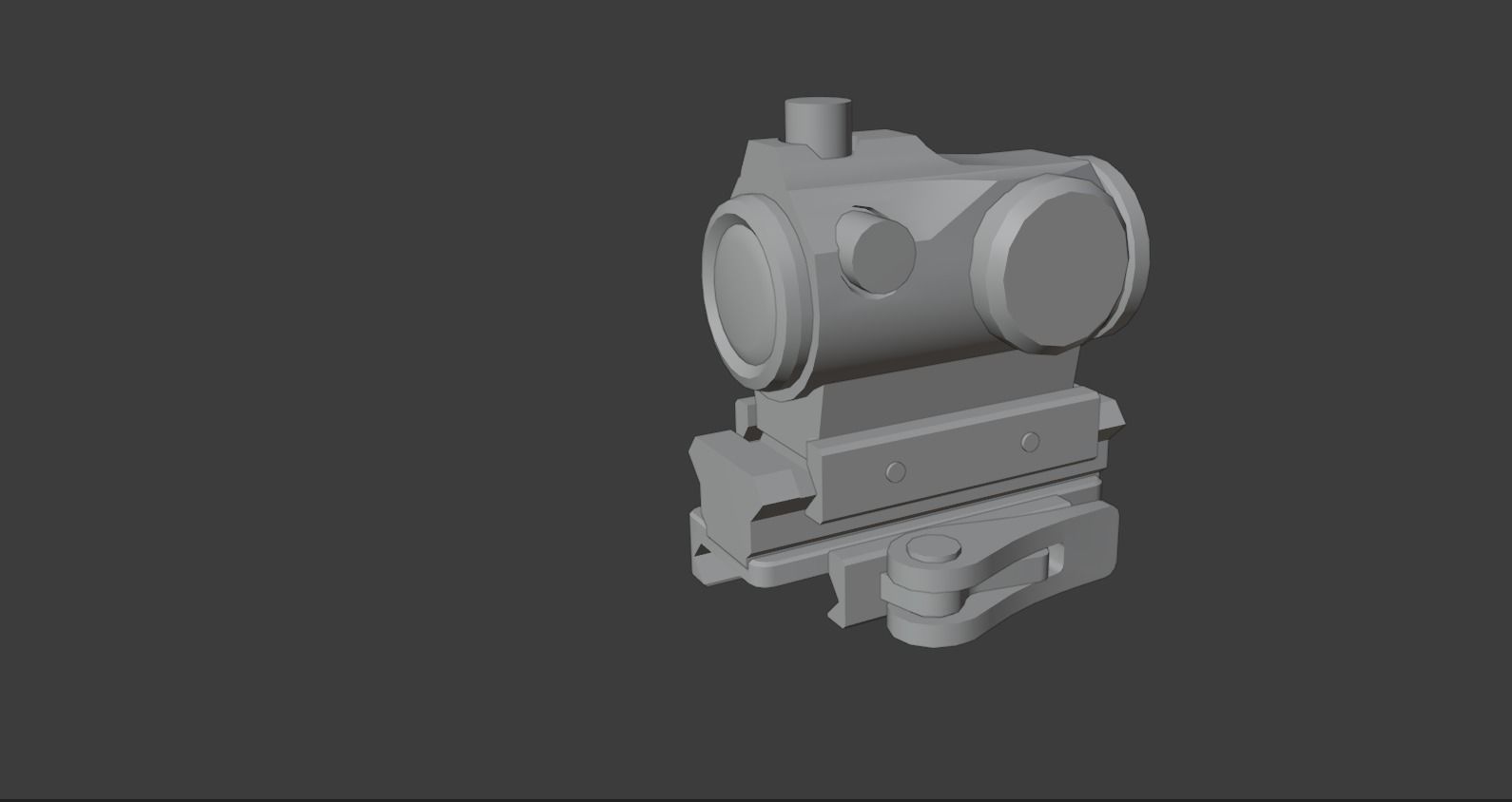 Aimpoint Style T1 Micro Red Dot Sight Low-poly 3D model_8