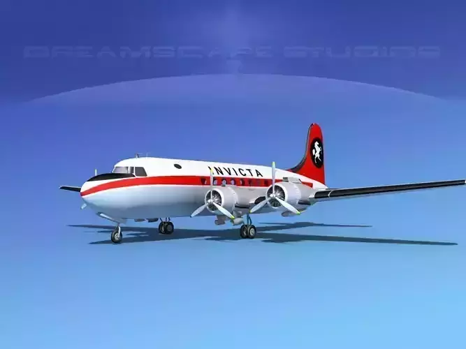 Douglas DC-4 Invicta Airways 3D model