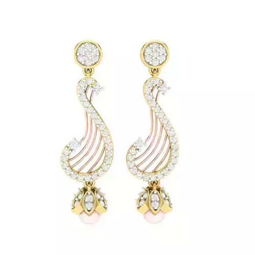 Women Light weight Earring 3dm stl render 3d print model  3D print model