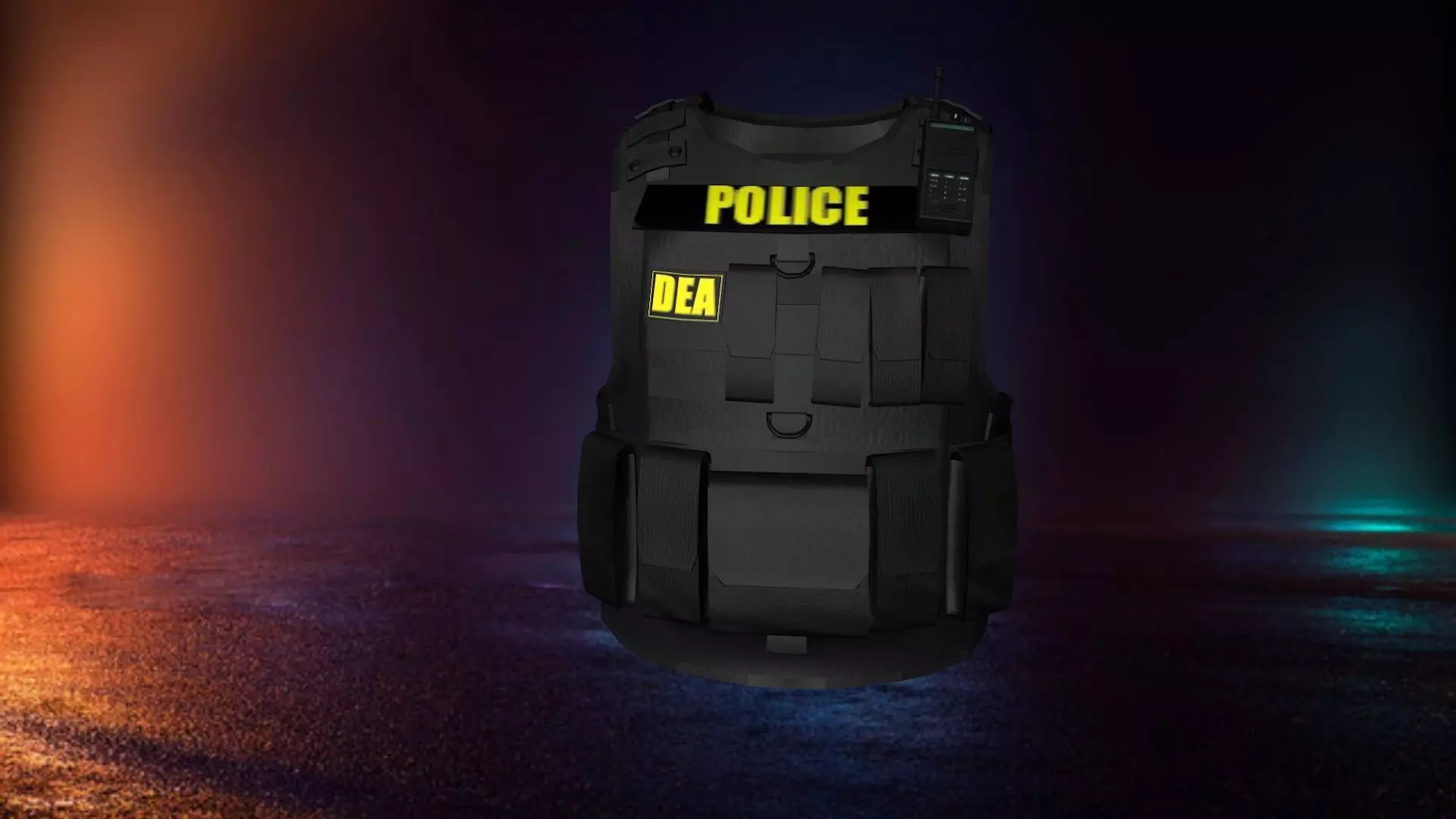 Bulletproof Vest Shield Low-poly 3D model