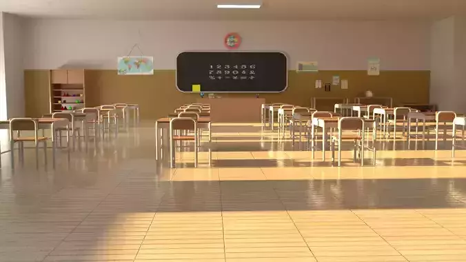 School Classroom 3D Model