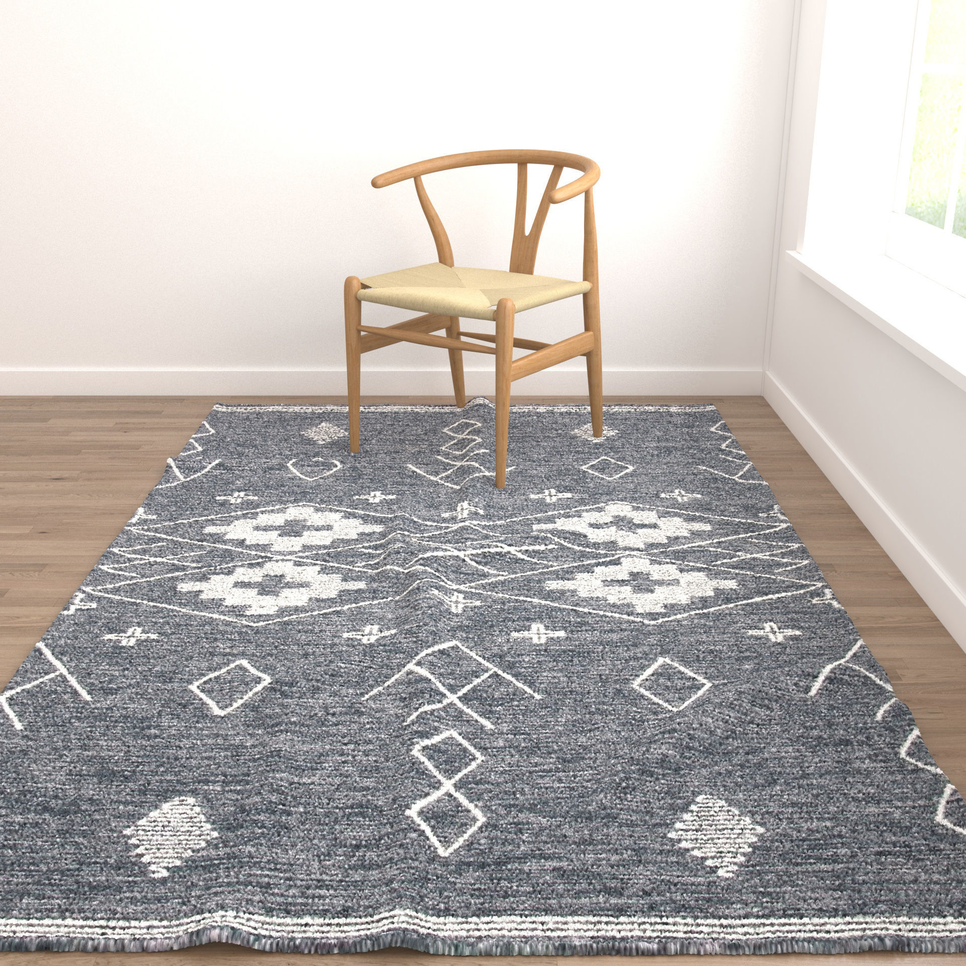 Rugs No 395 Low-poly 3D model_3