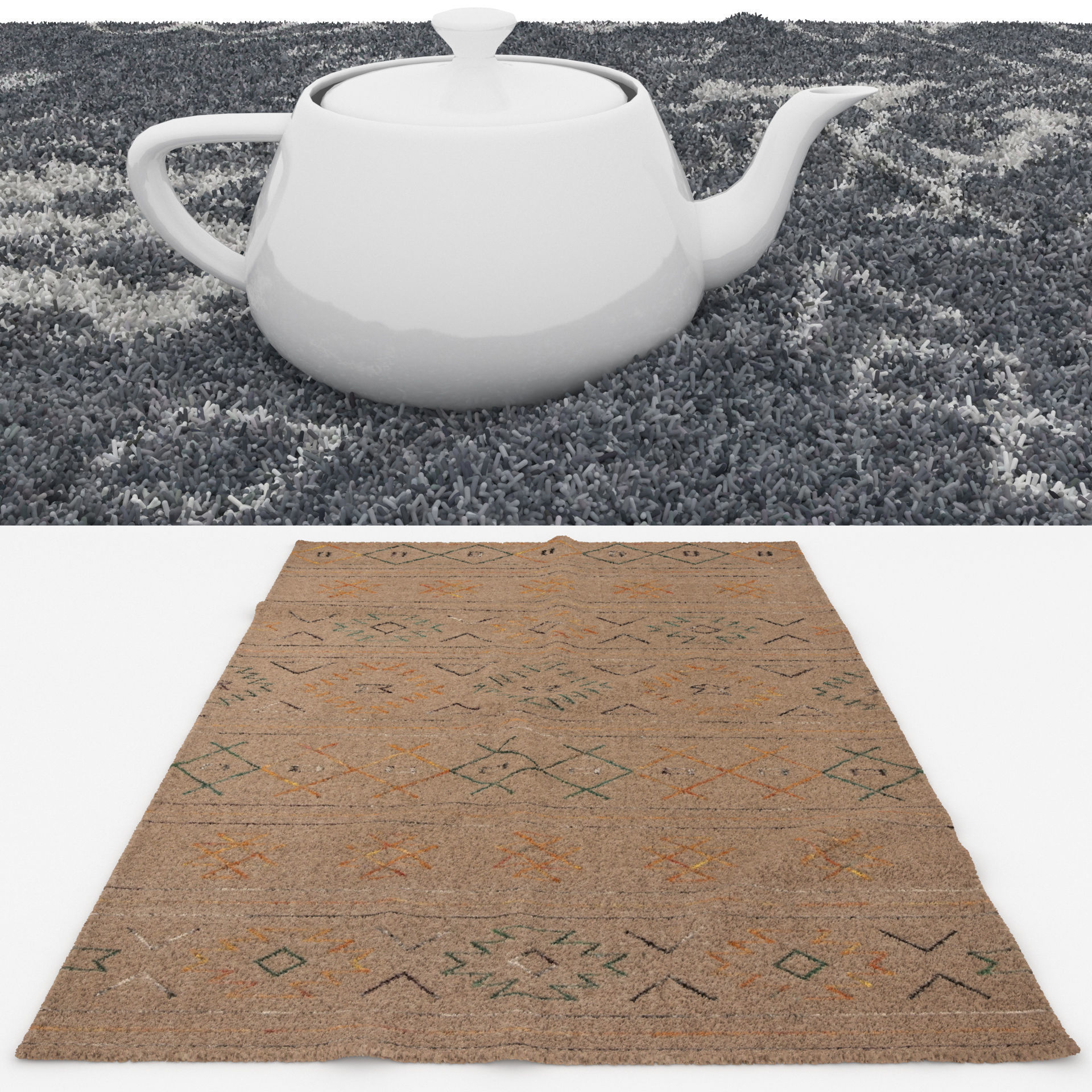 Rugs No 395 Low-poly 3D model_1