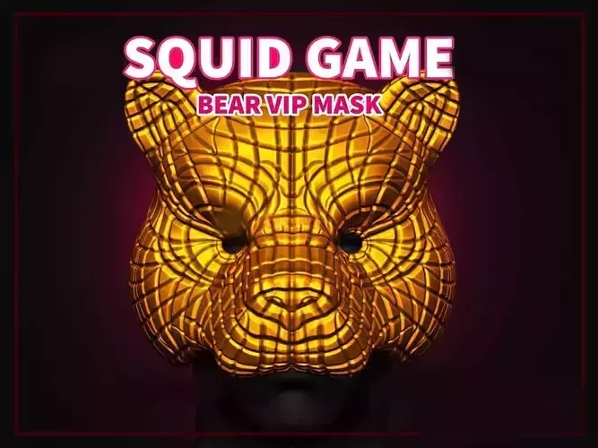 Squid Game Mask - Bear Vip Mask for Cosplay 3D print model