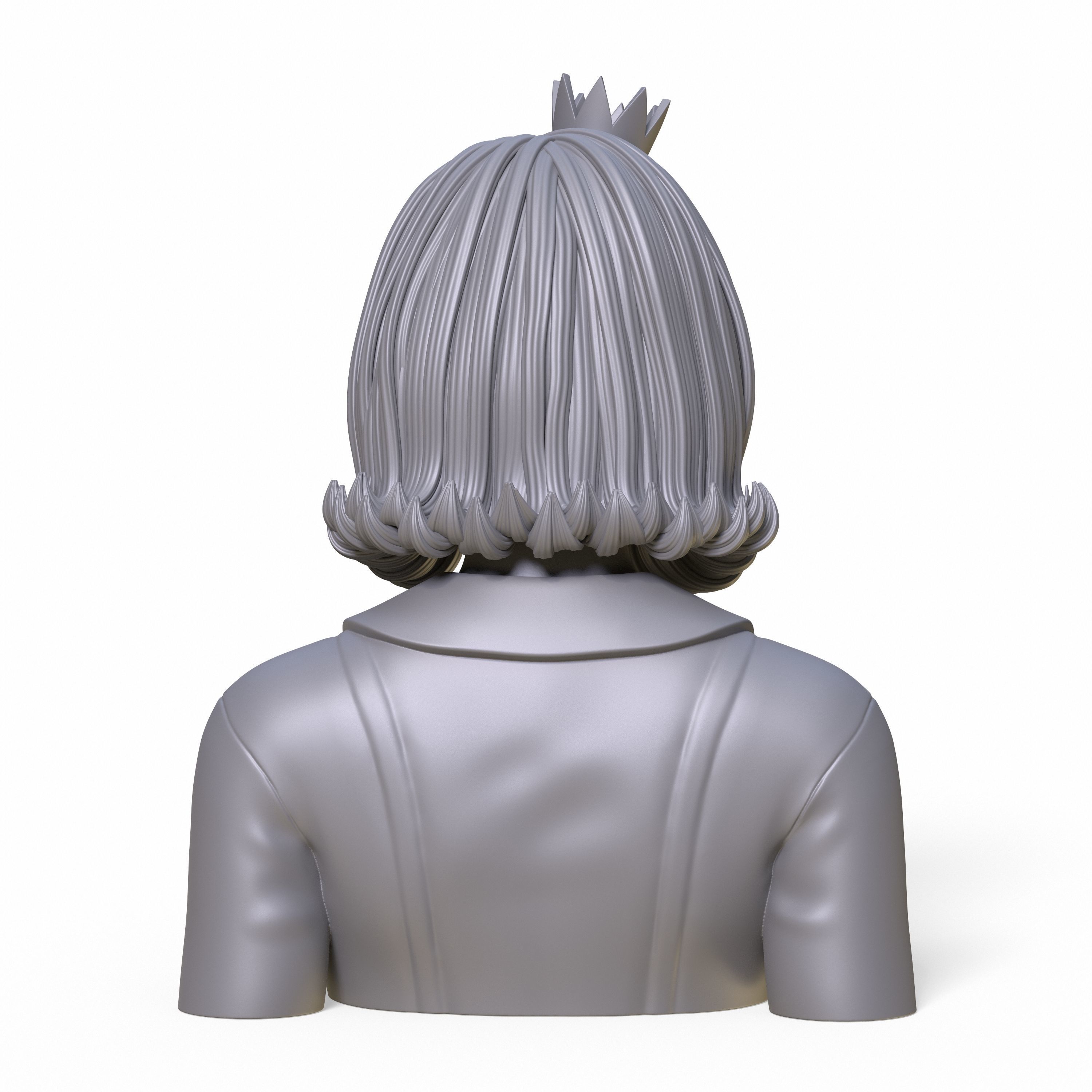 Girl Q bust of female character 3D print model_17