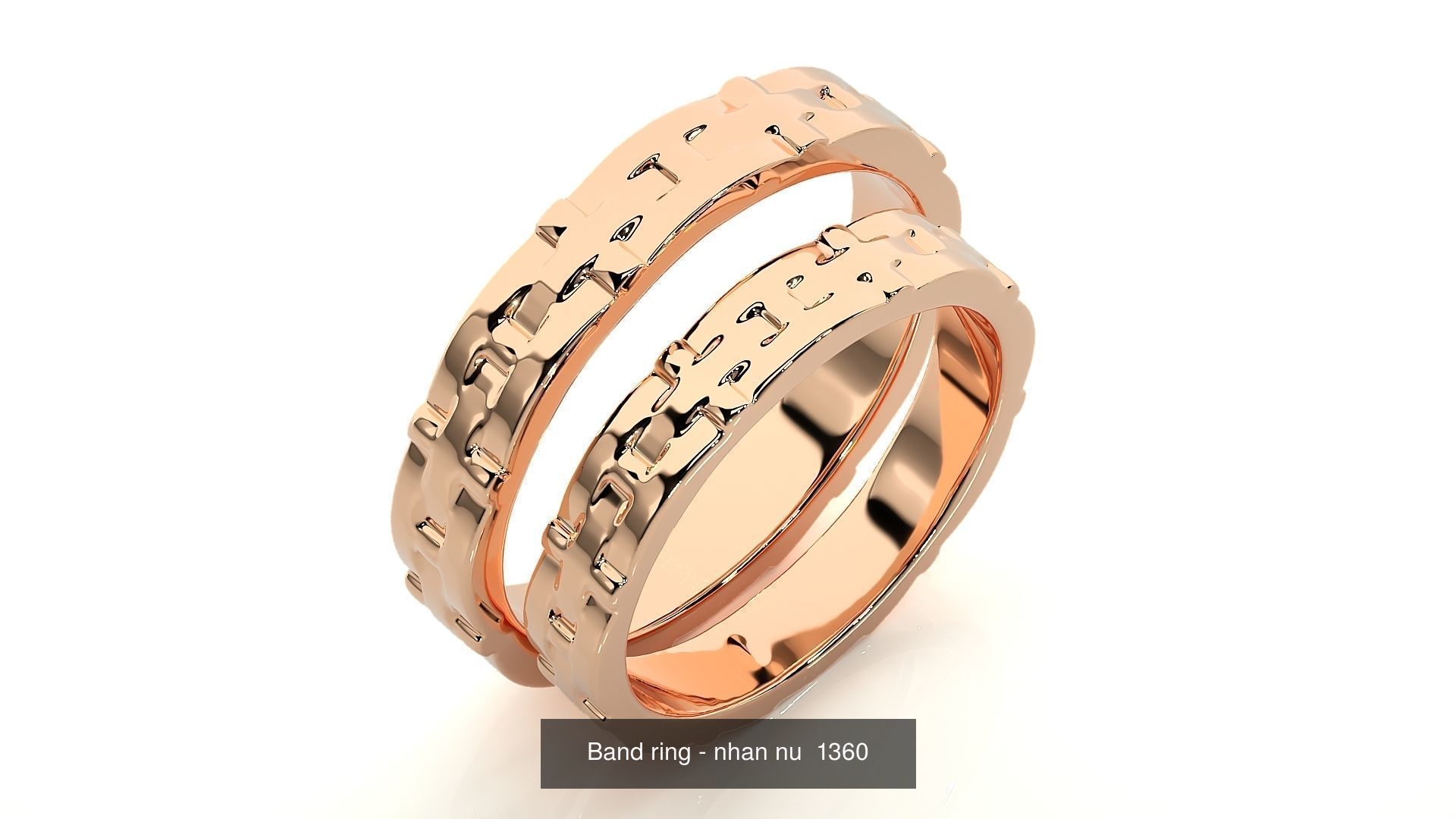 150 Solitaire Couple Bands Ring  3D Model Collection_142