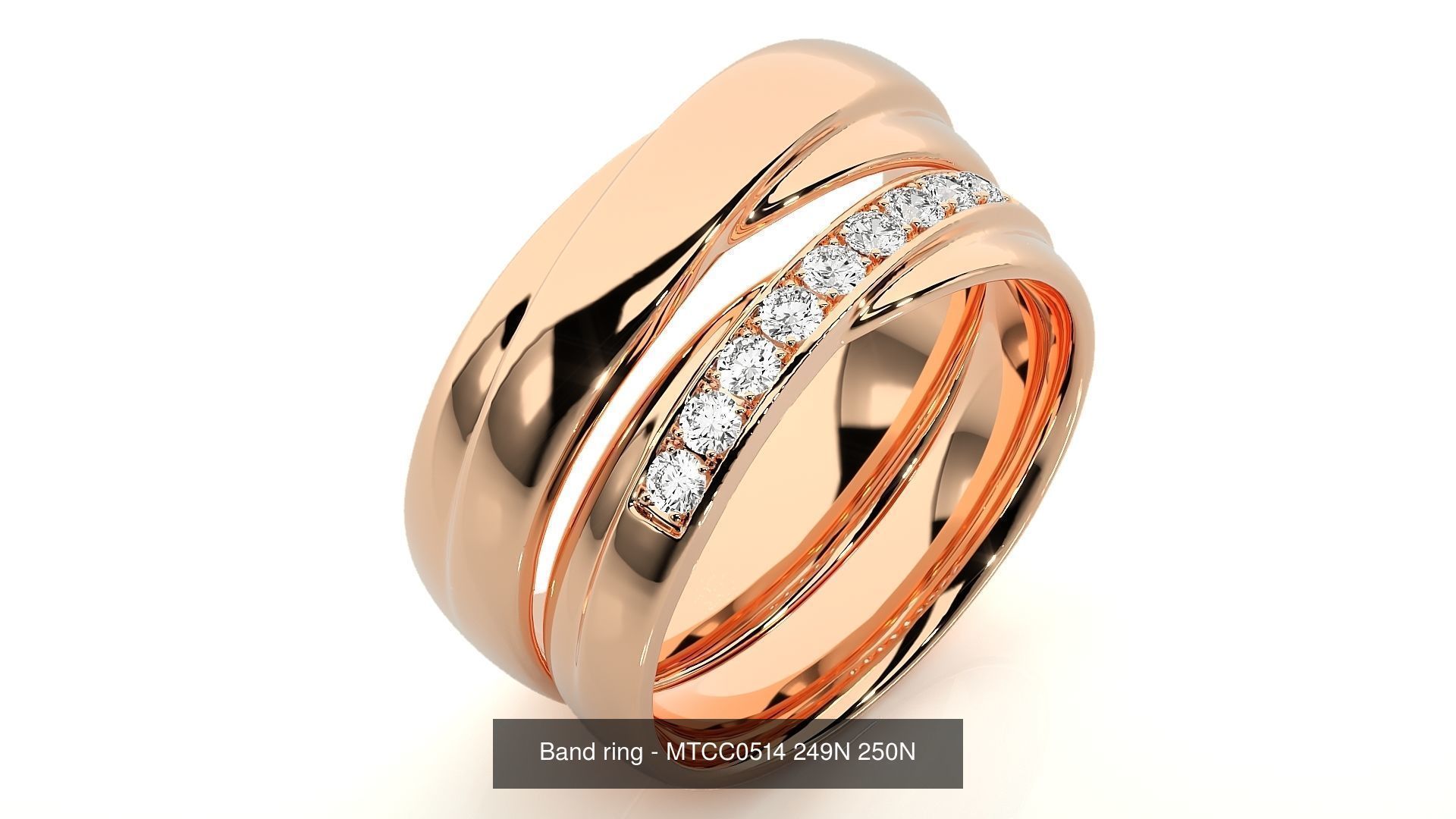 150 Solitaire Couple Bands Ring  3D Model Collection_84