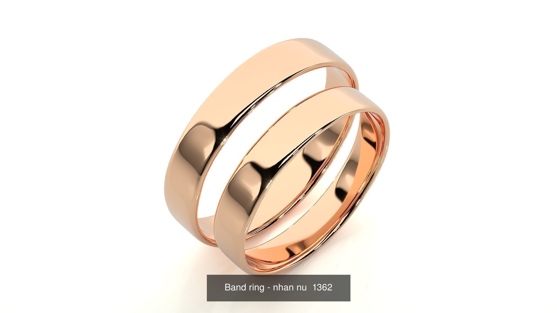 150 Solitaire Couple Bands Ring  3D Model Collection_139