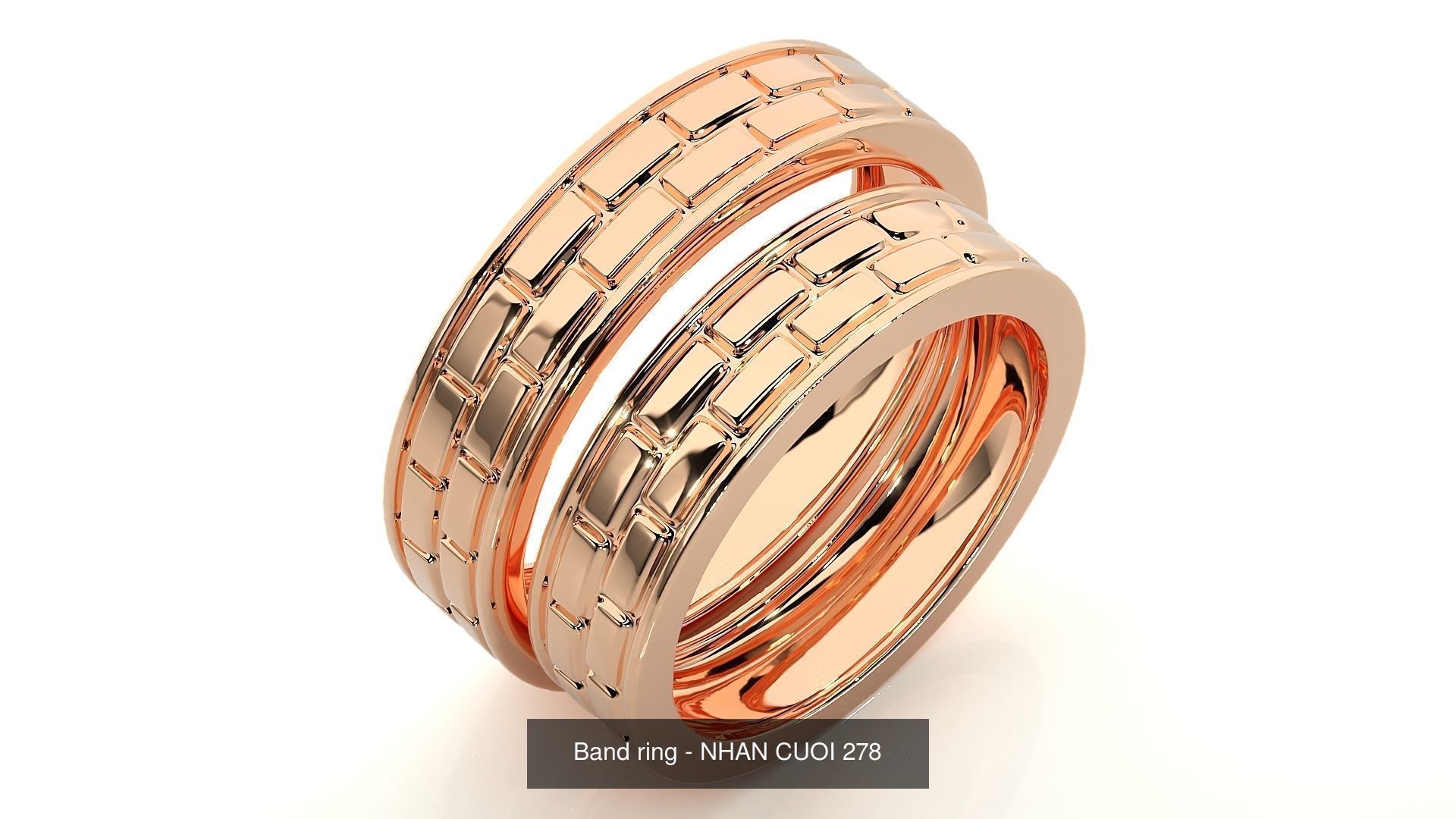 150 Solitaire Couple Bands Ring  3D Model Collection_27