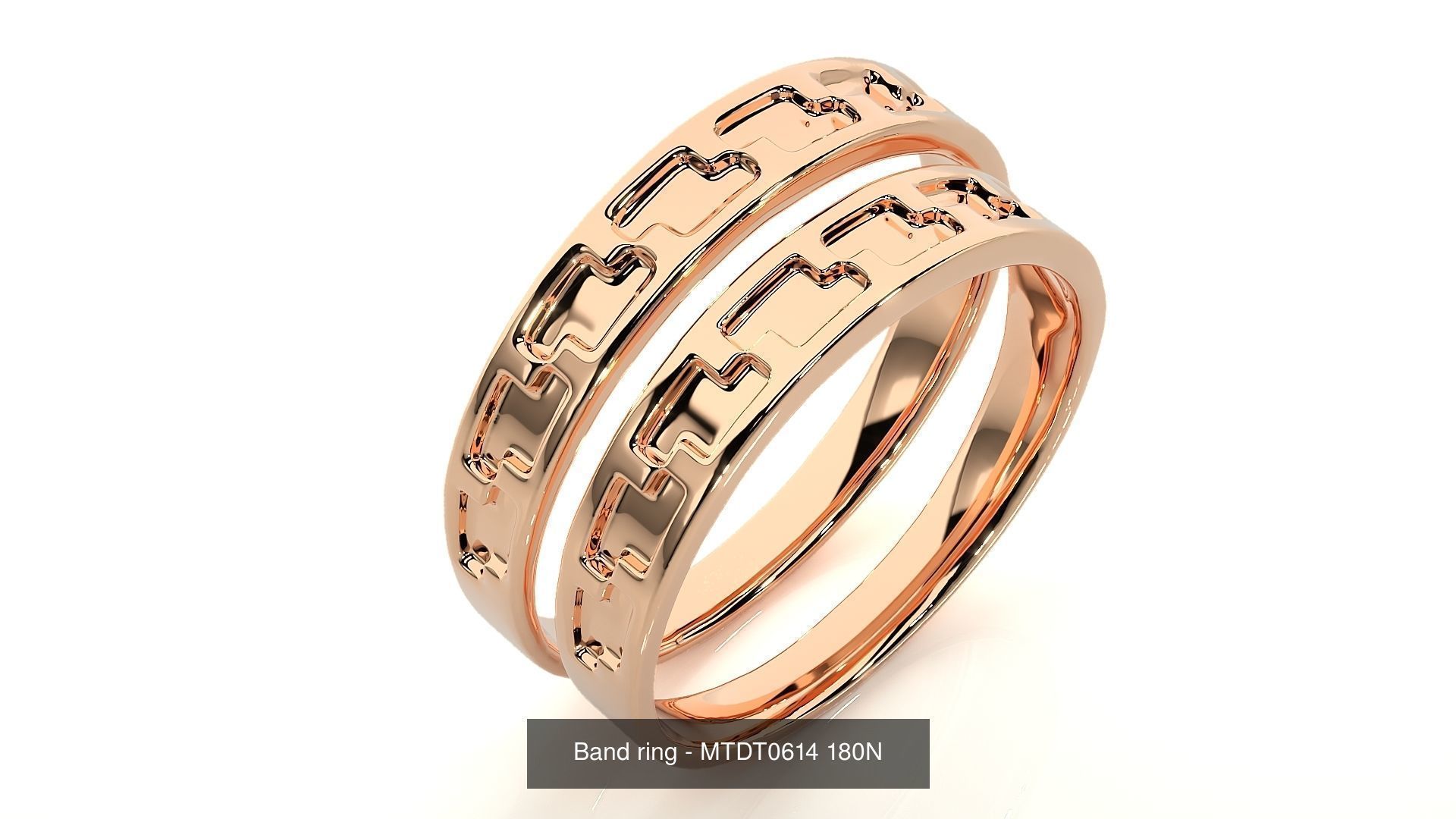 150 Solitaire Couple Bands Ring  3D Model Collection_76