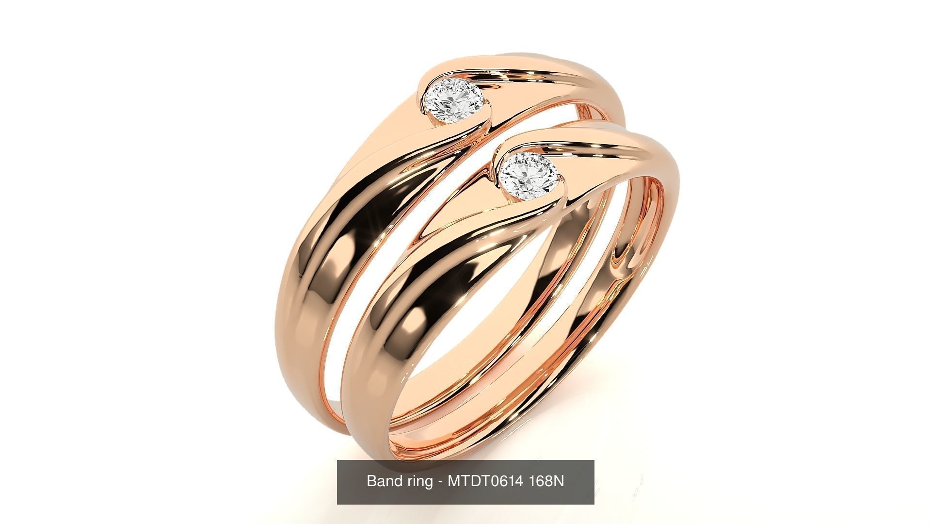150 Solitaire Couple Bands Ring  3D Model Collection_81
