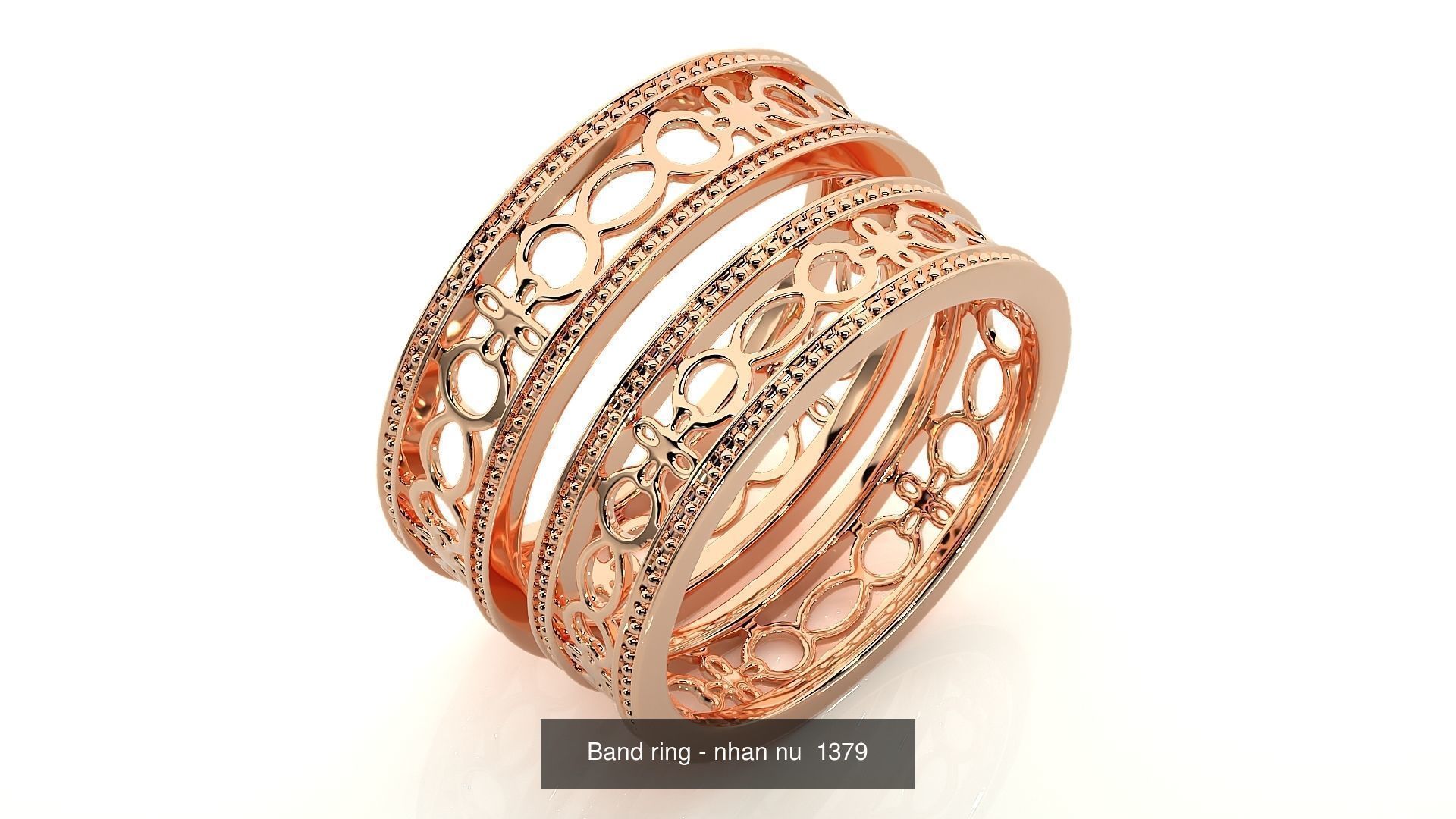 150 Solitaire Couple Bands Ring  3D Model Collection_137
