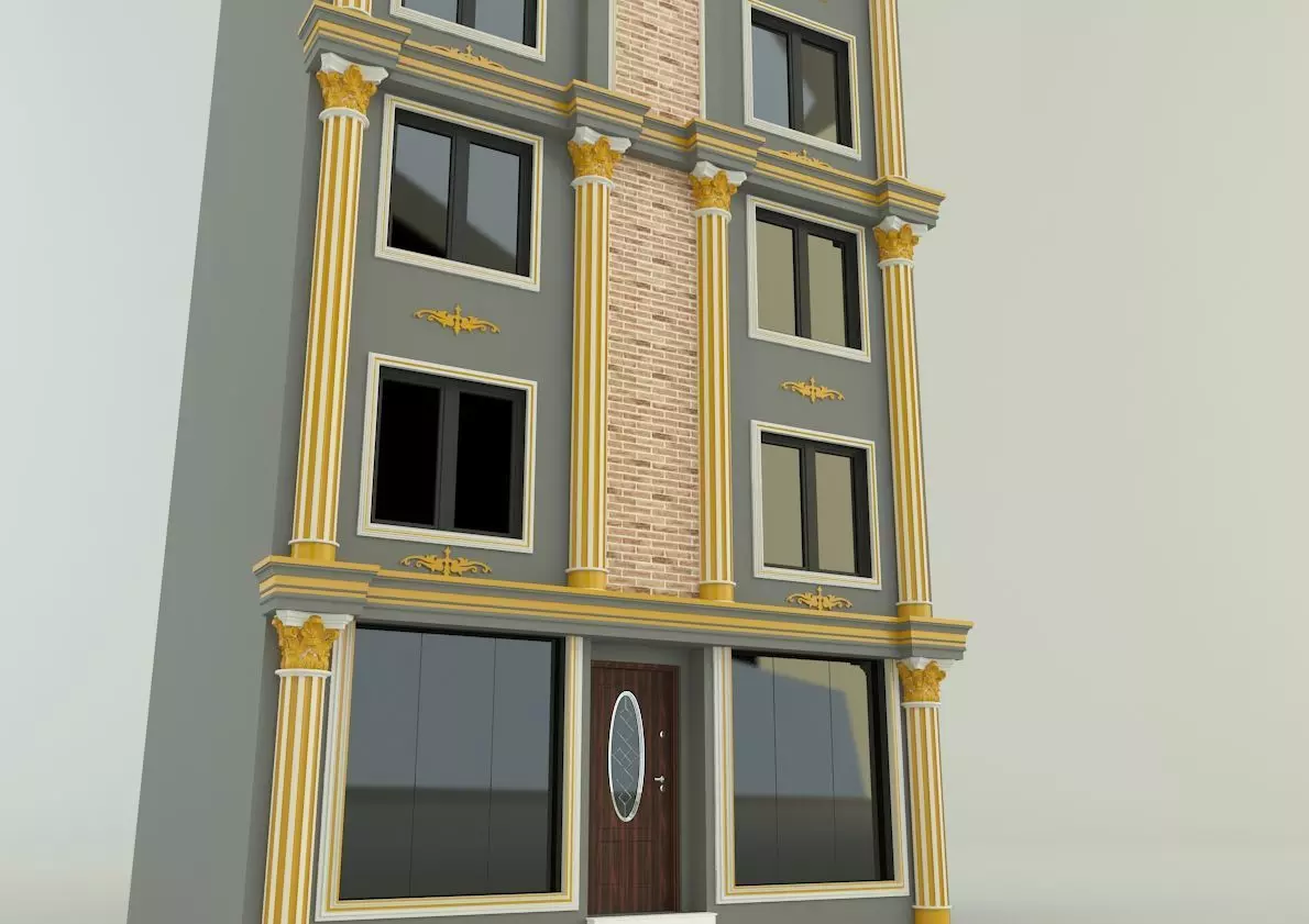 building 582 classic 3D model_0