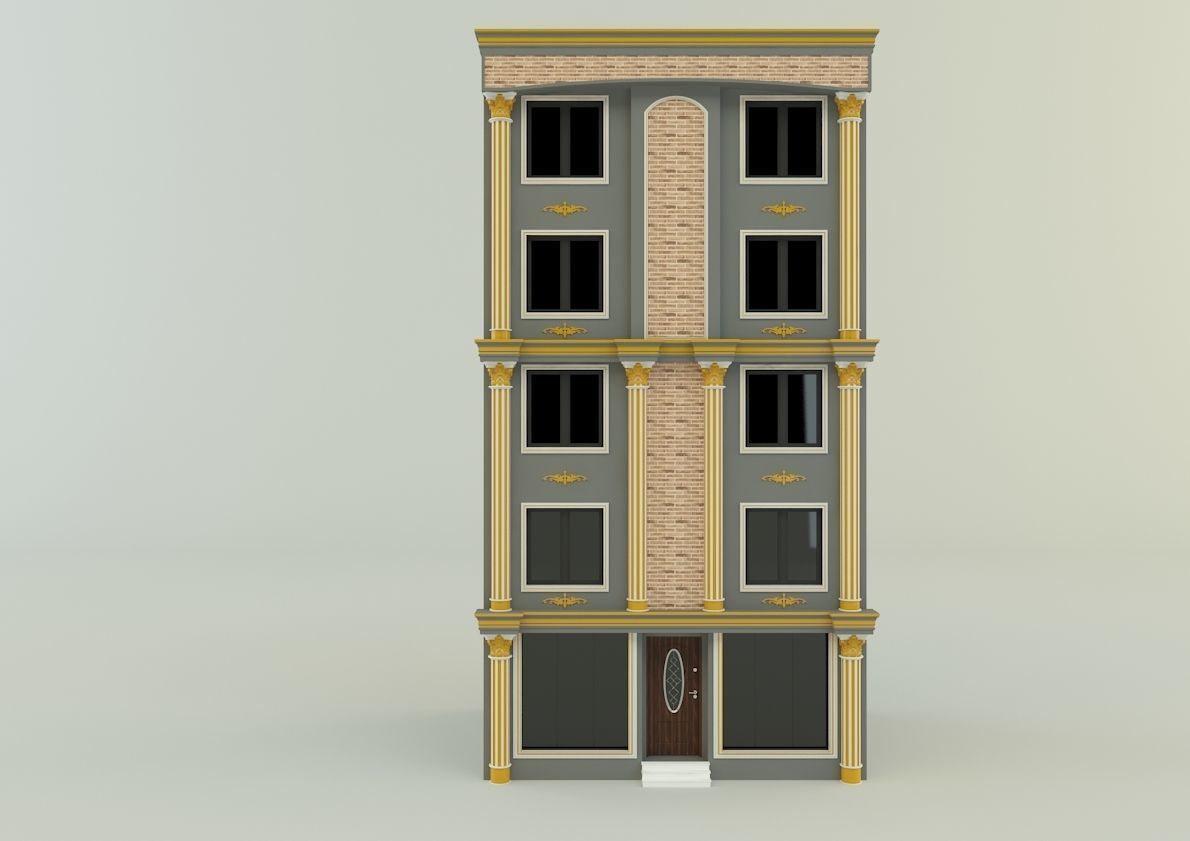 building 582 classic 3D model_1