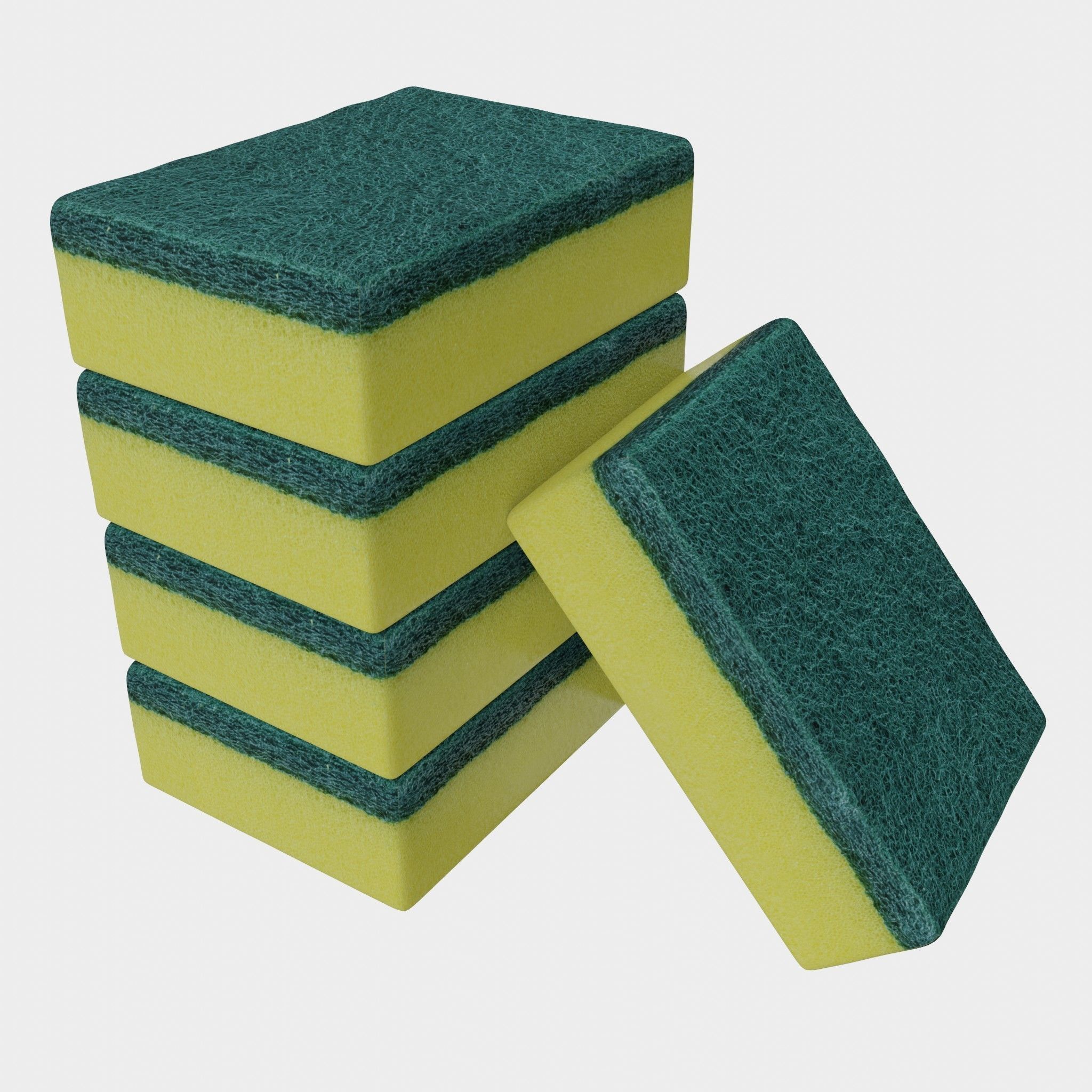 Kitchen Sponge 3D model_1