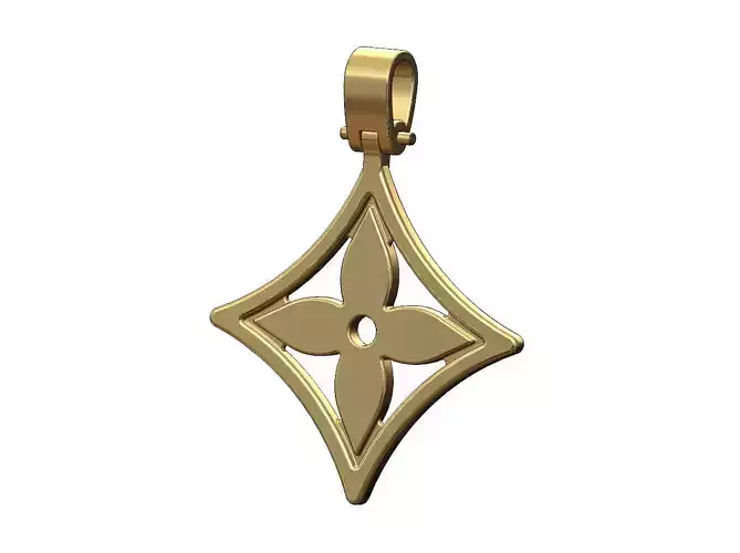 LV blossom charm pendant with bail