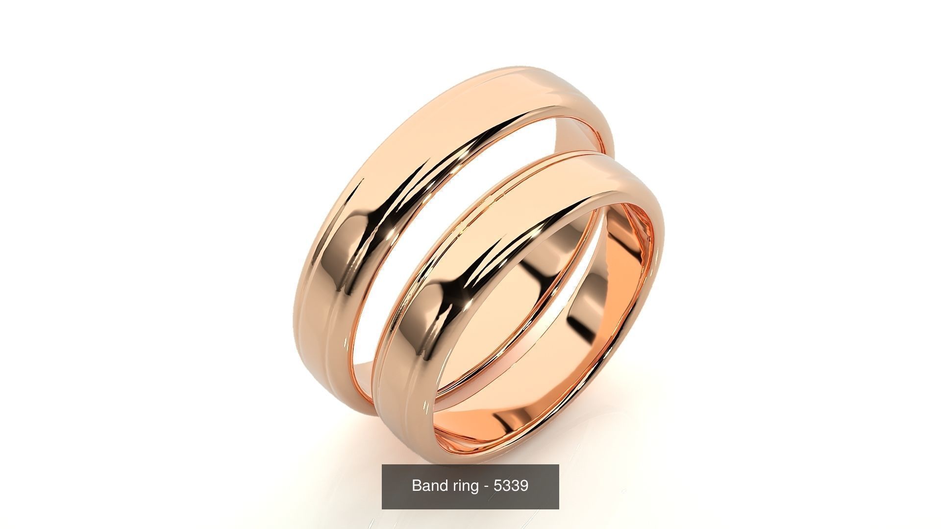 150 Solitaire Couple Bands Ring 3D Model Collection _123