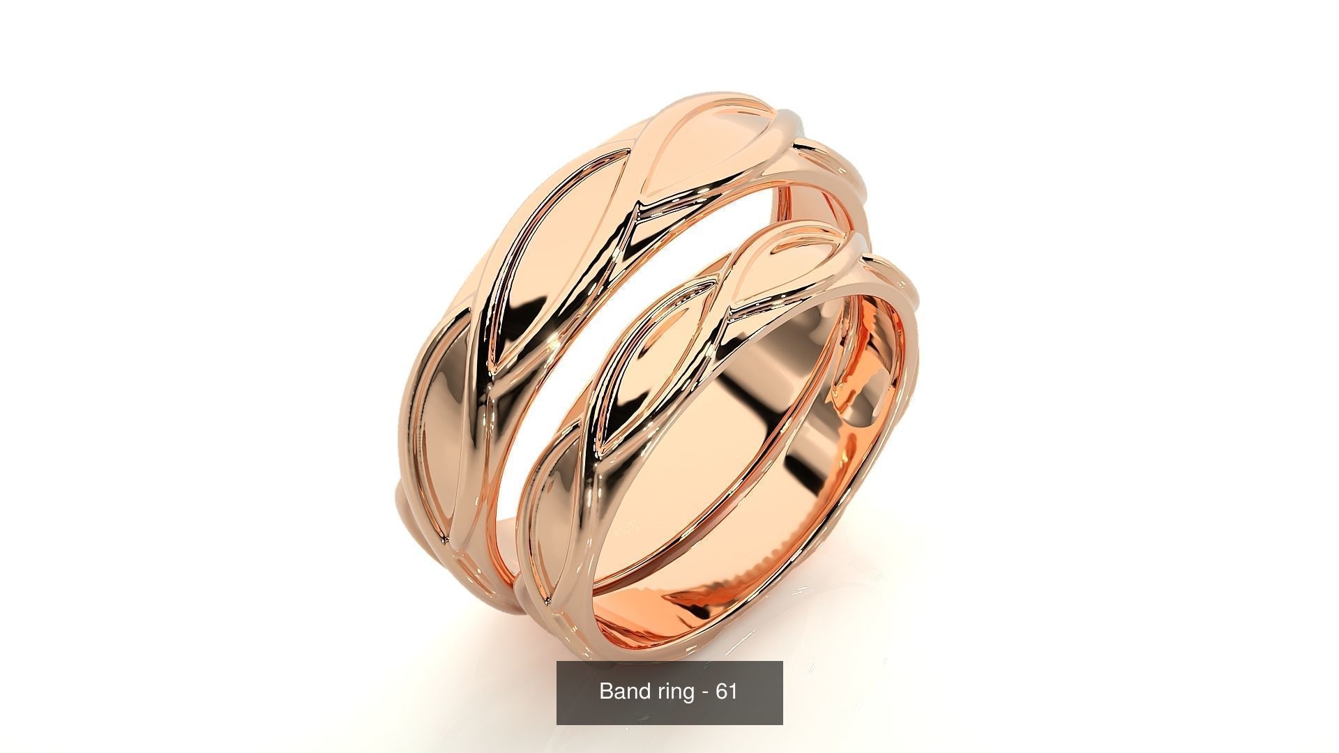 150 Solitaire Couple Bands Ring 3D Model Collection _112