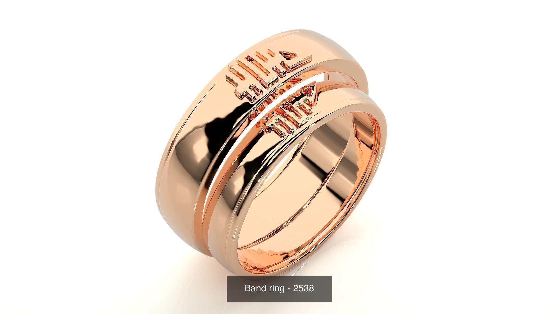 150 Solitaire Couple Bands Ring 3D Model Collection _138