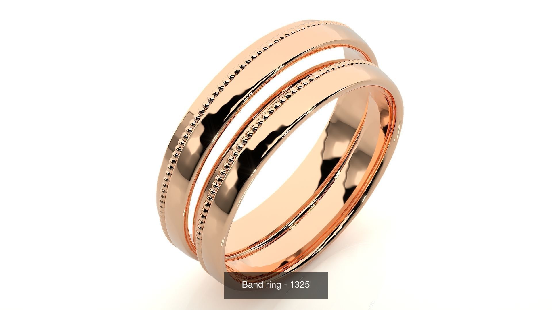 150 Solitaire Couple Bands Ring 3D Model Collection _146