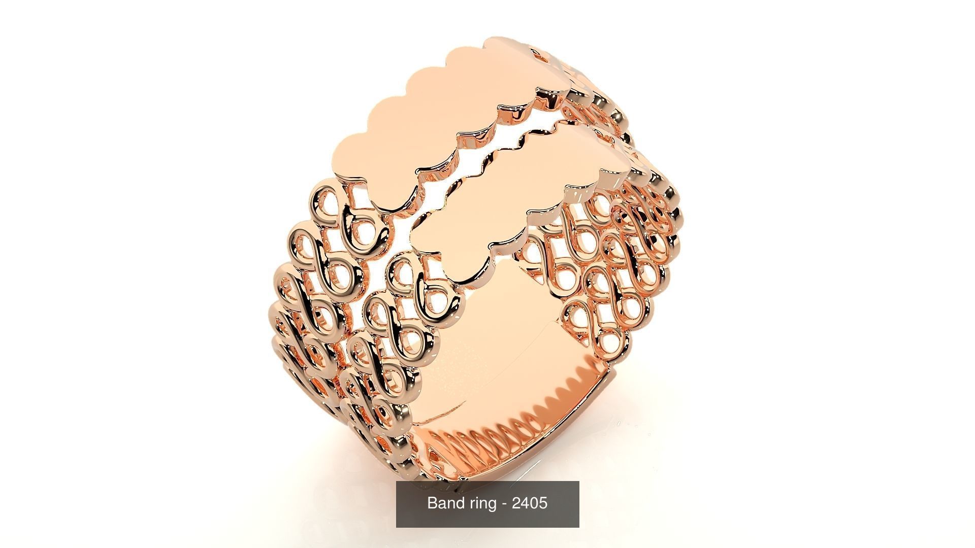 150 Solitaire Couple Bands Ring 3D Model Collection _140