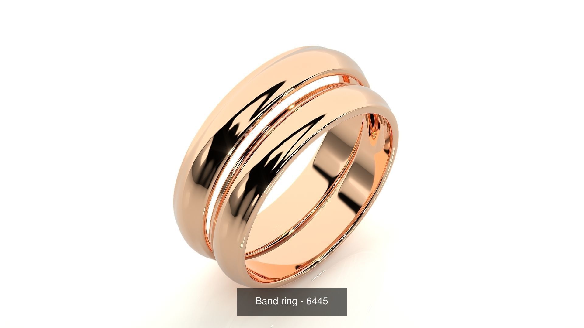 150 Solitaire Couple Bands Ring 3D Model Collection _109