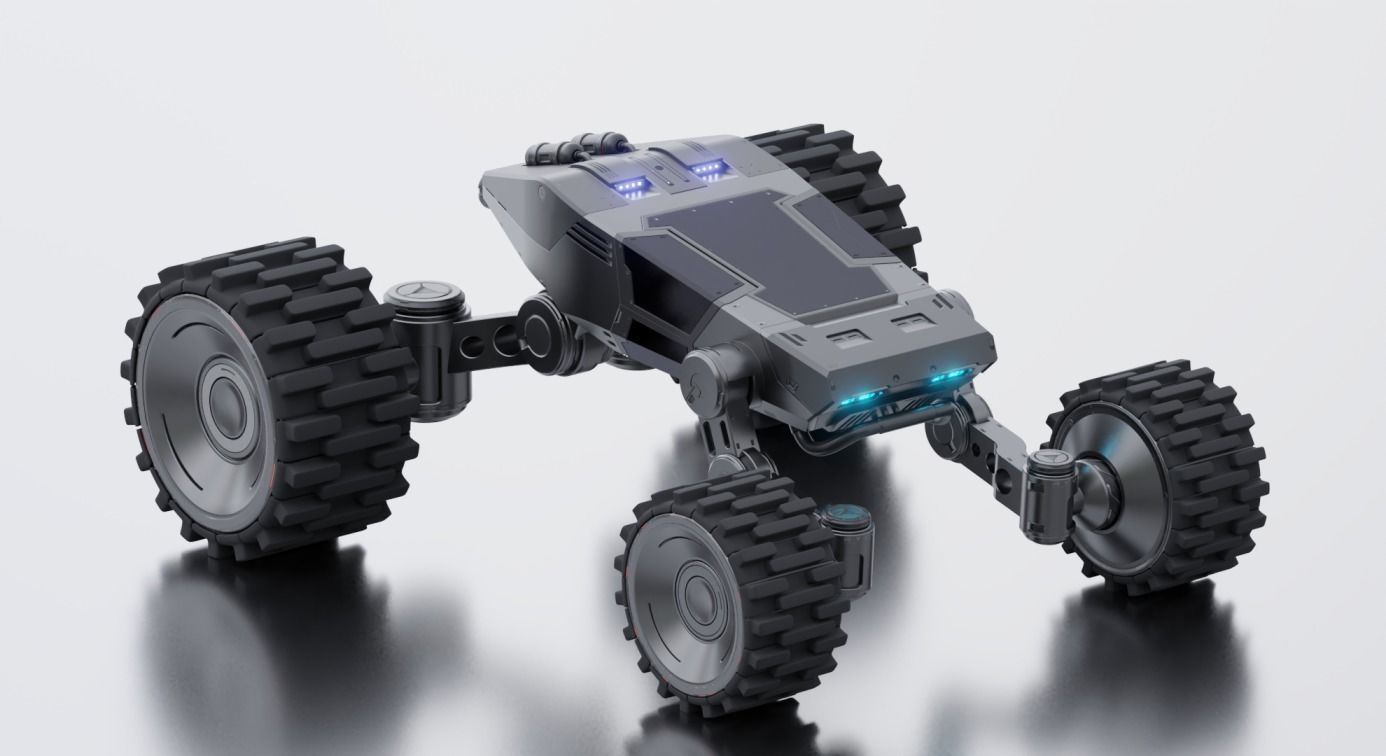 Sci-fi robot 3D model_2