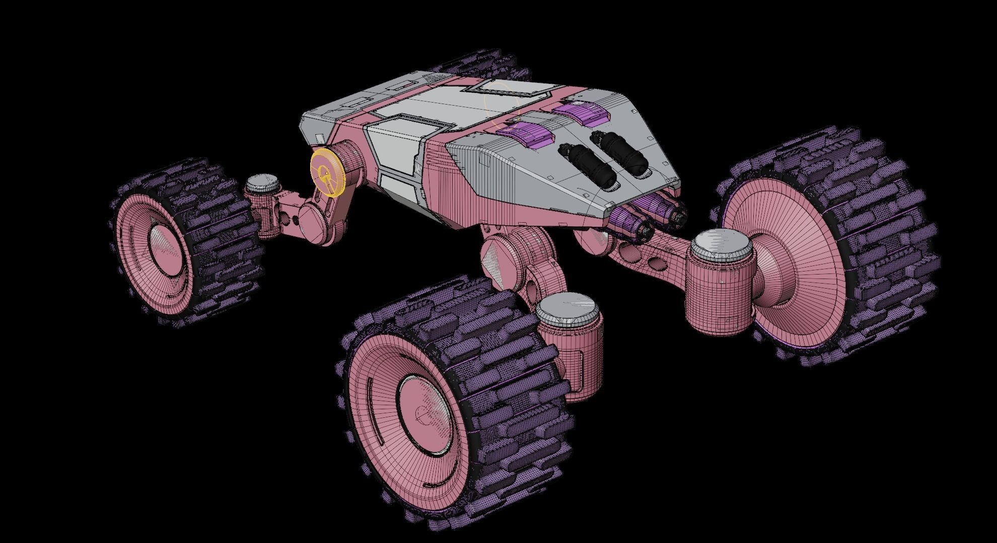 Sci-fi robot 3D model_5