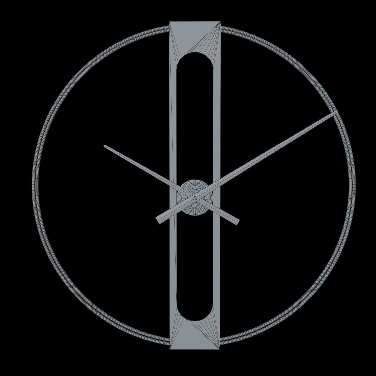 Wall clock Golden Elegance 3D model_11