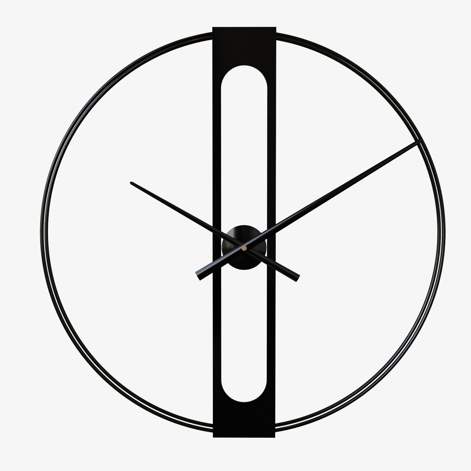 Wall clock Golden Elegance 3D model_3