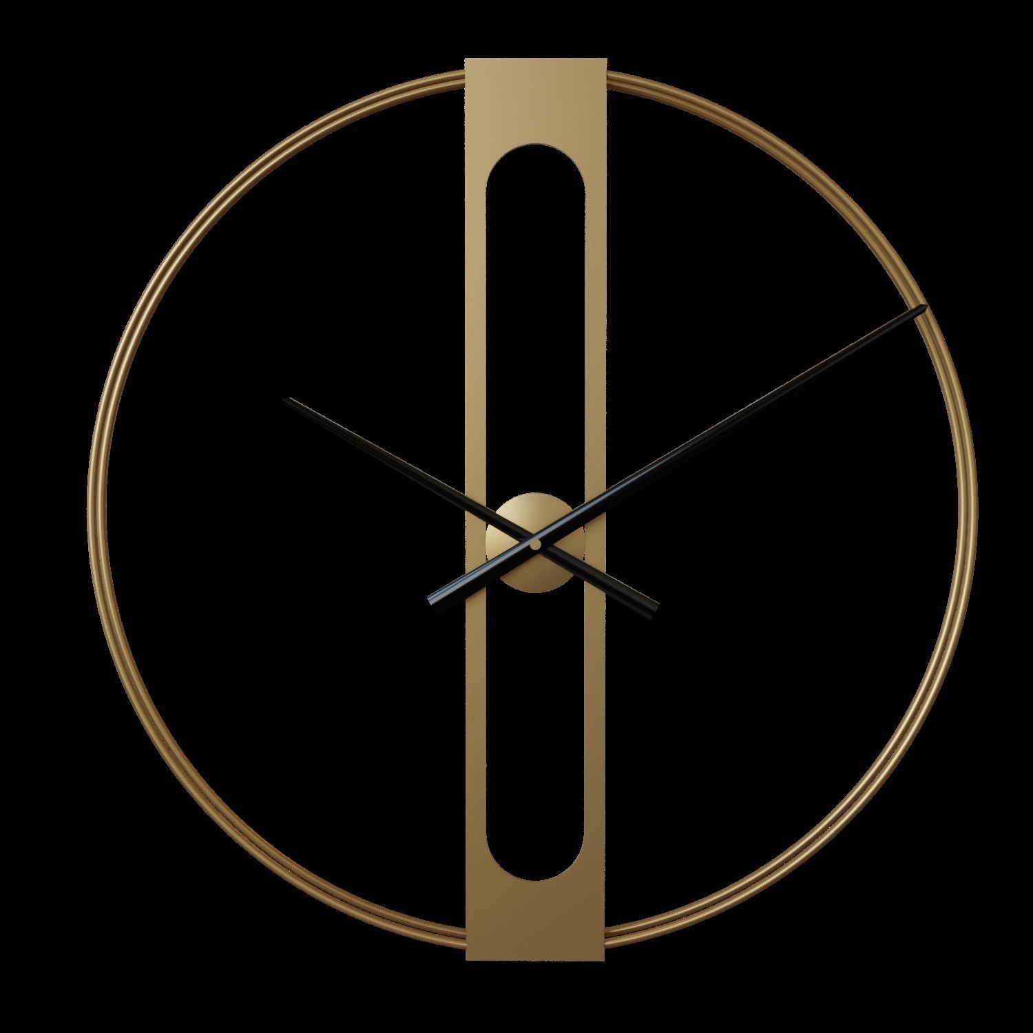 Wall clock Golden Elegance 3D model_2