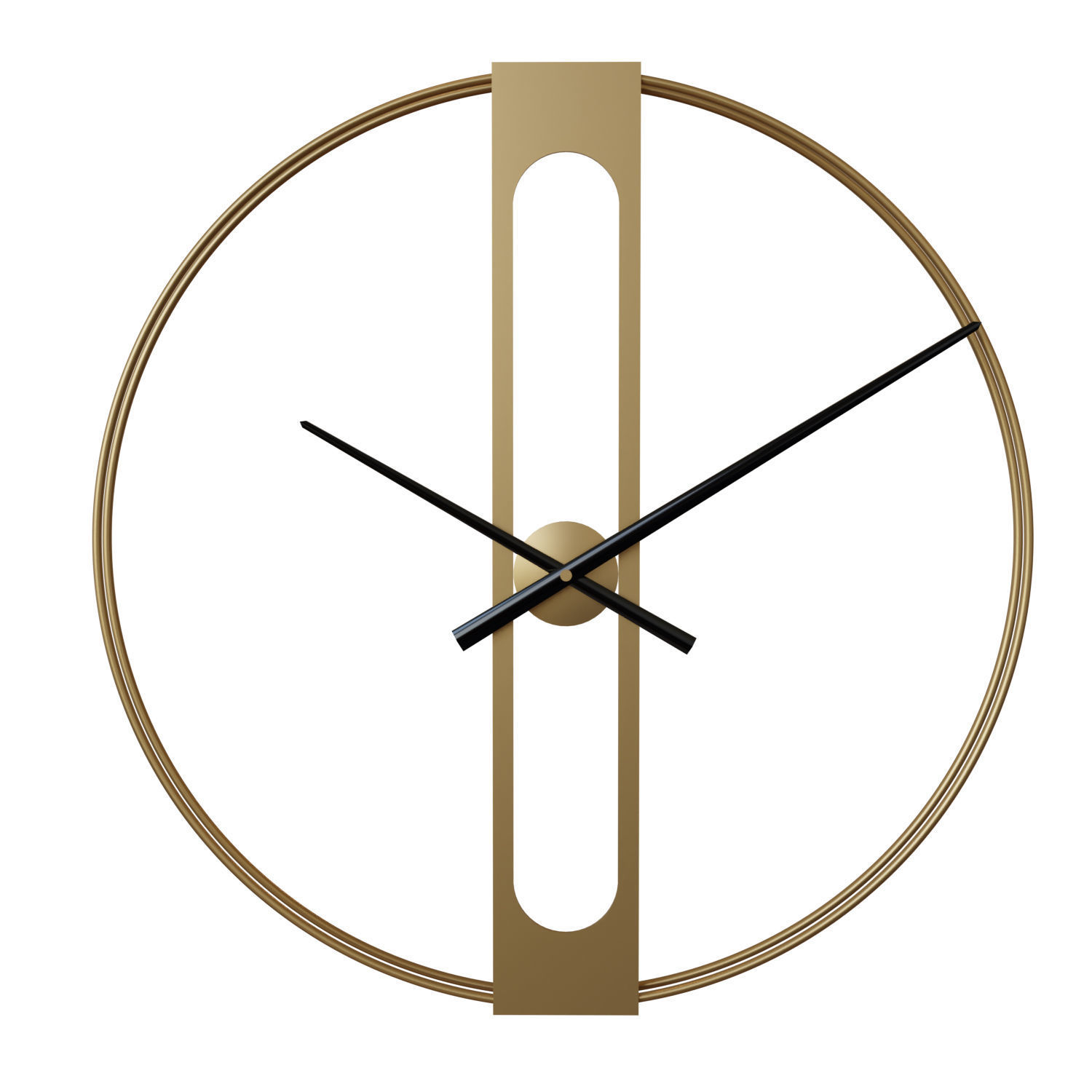 Wall clock Golden Elegance 3D model_1
