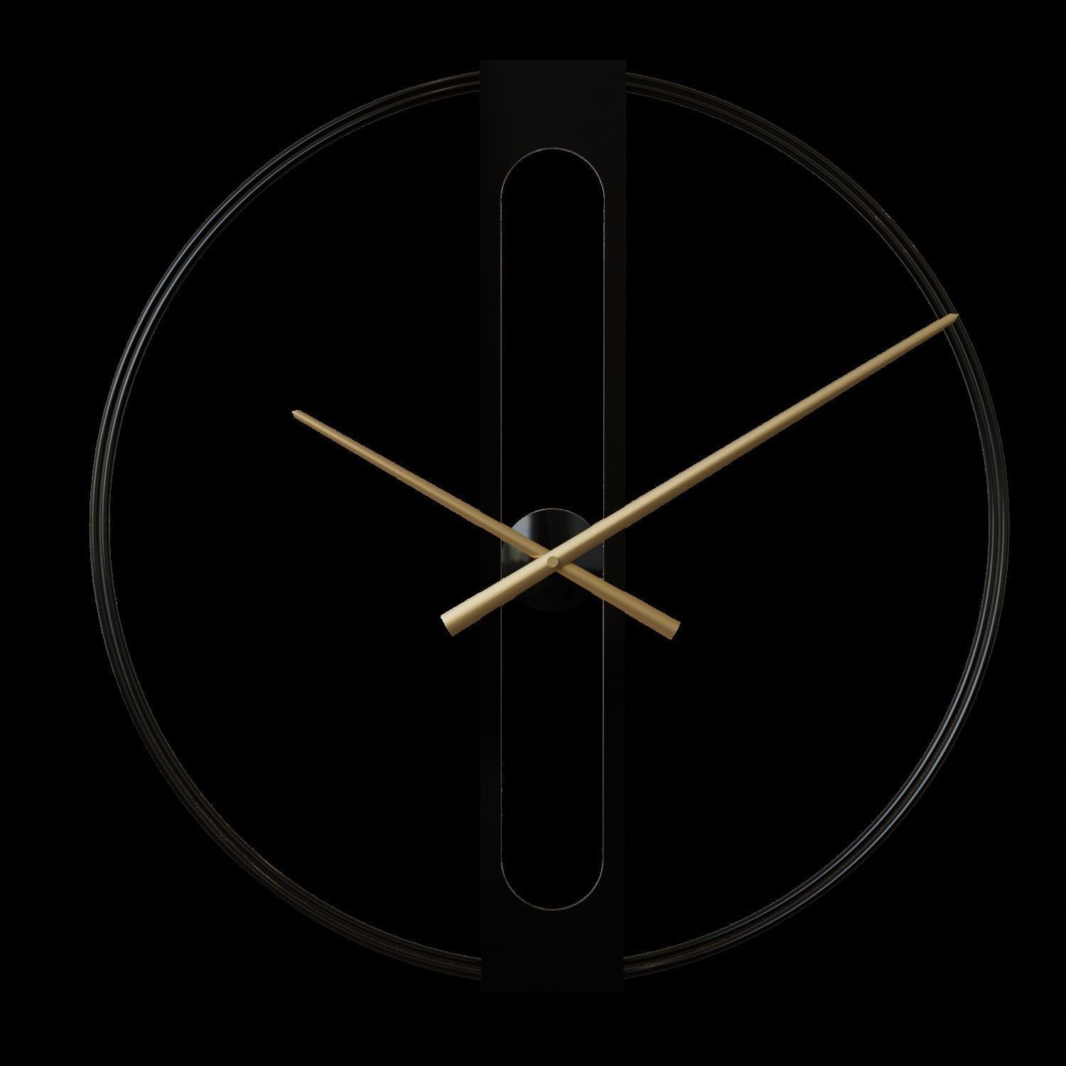 Wall clock Golden Elegance 3D model_9