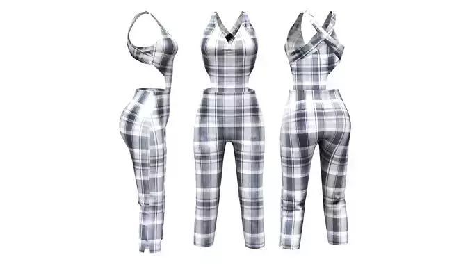 Romper Capri Pants Cross Back Dress