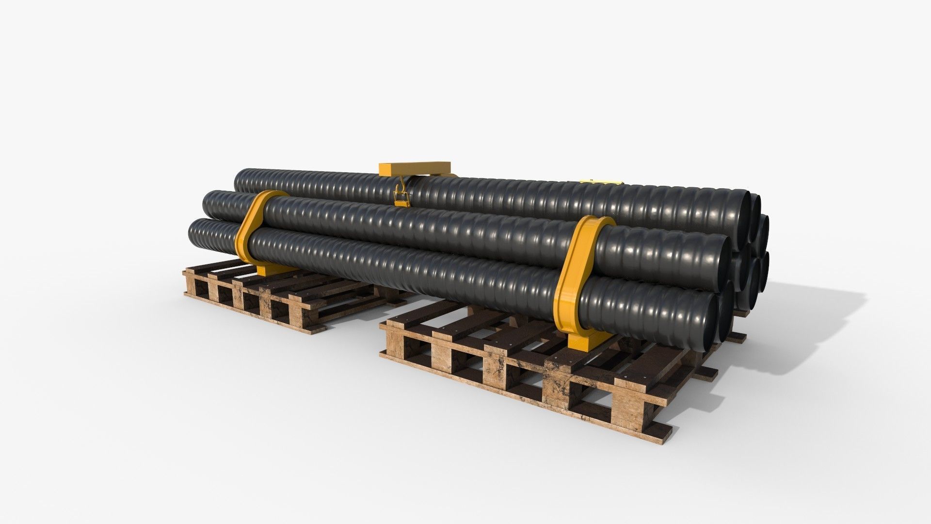 Warehouse Pipes 3D model_4