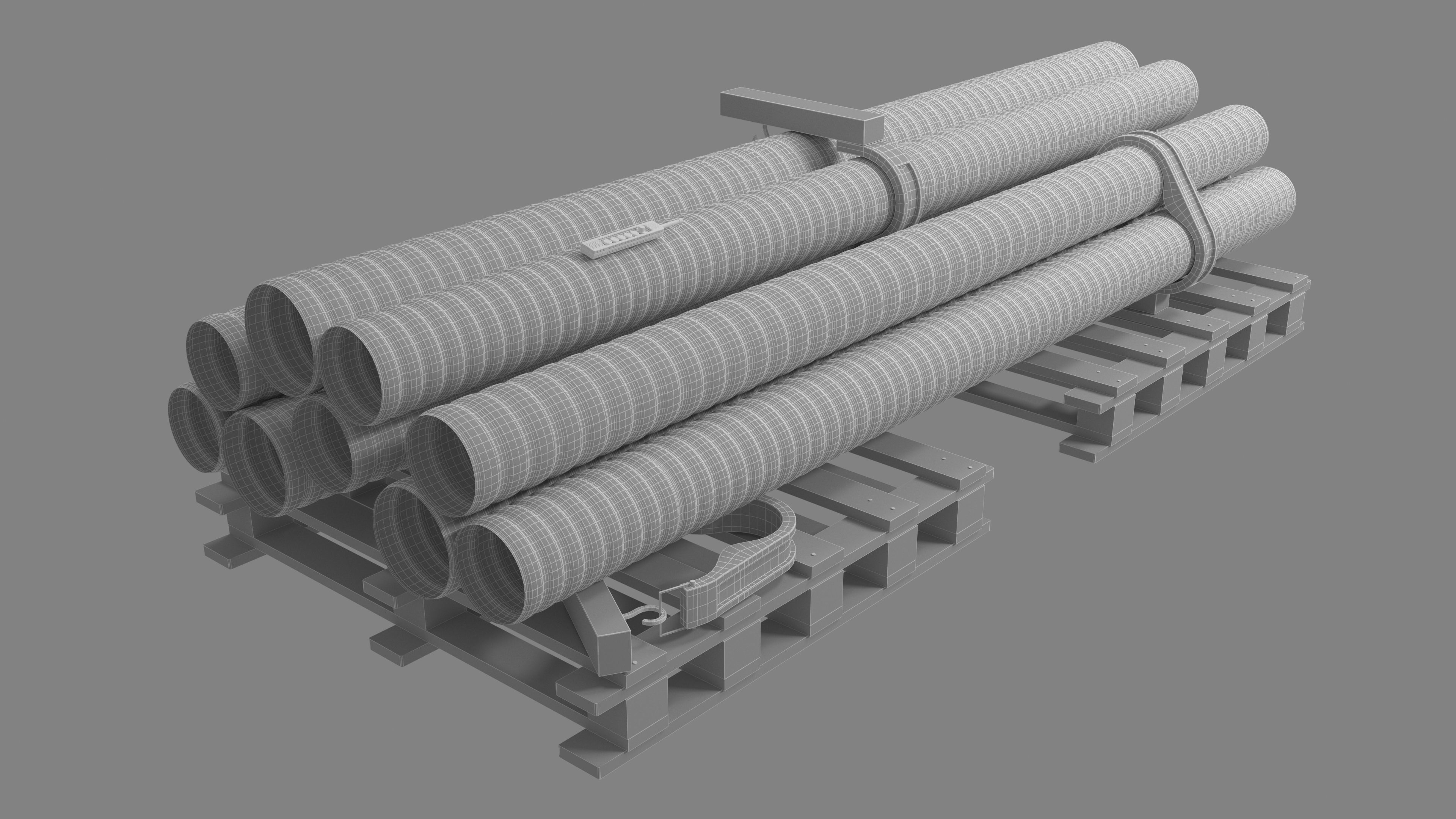 Warehouse Pipes 3D model_10