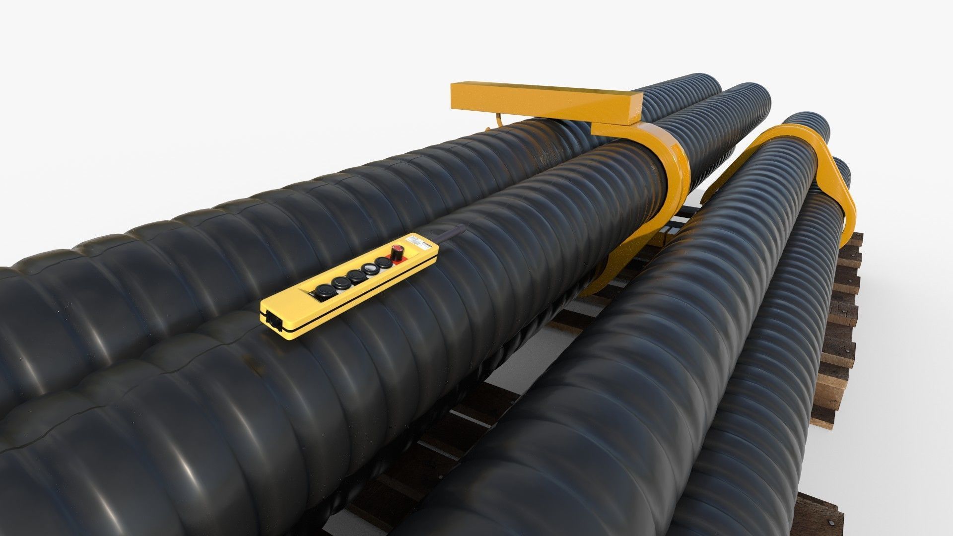 Warehouse Pipes 3D model_2