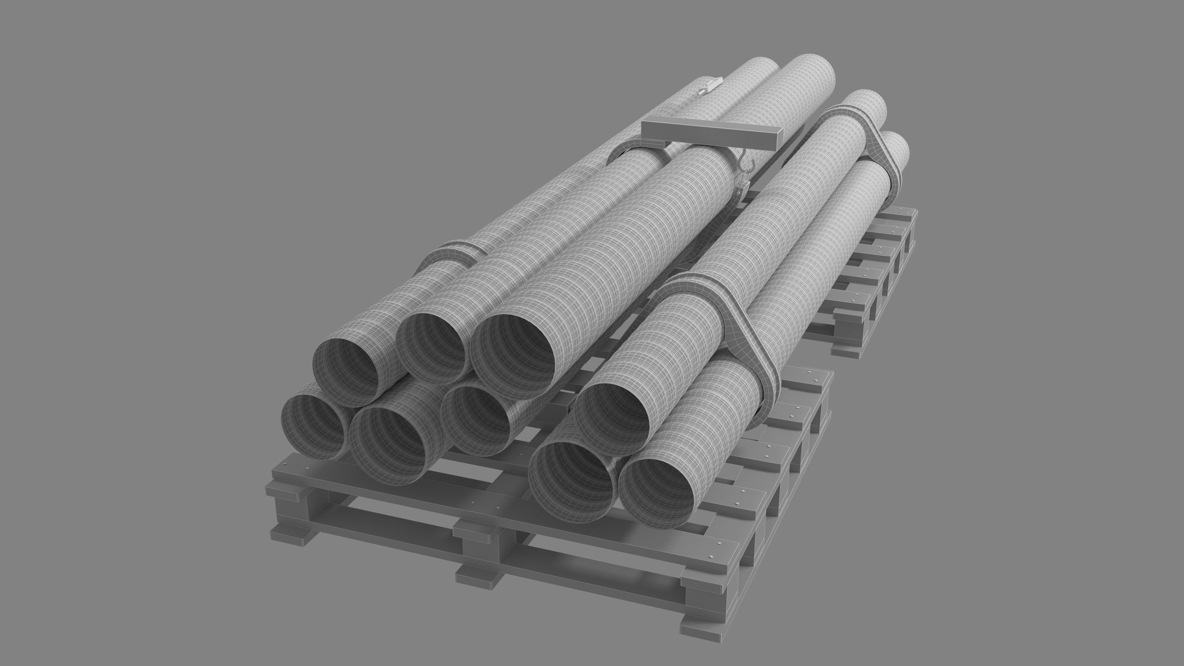 Warehouse Pipes 3D model_9