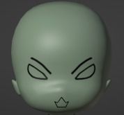 Chibi Model STUDENT FEMALE with Human Meta Rig Low-poly 3D model_3