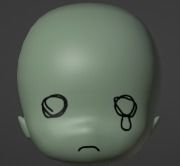 Chibi Model STUDENT FEMALE with Human Meta Rig Low-poly 3D model_4