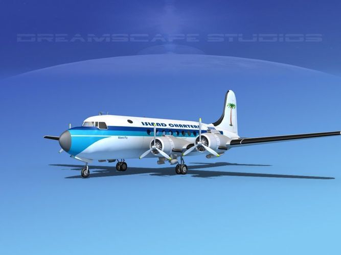 Douglas DC-4 Island Charters 3D model
