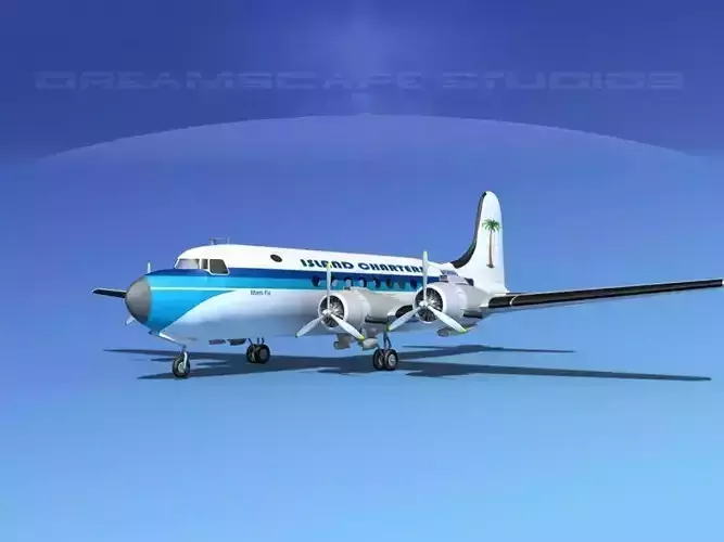 Douglas DC-4 Island Charters 3D model