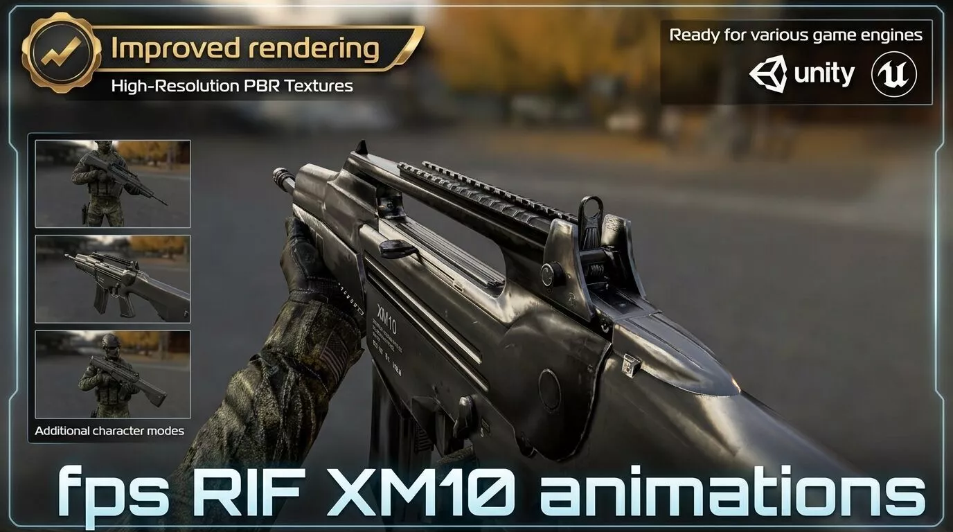 fps RIF XM10 animations Low-poly 3D model