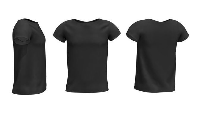 Short Sleeves Tshirt Low-poly 3D model