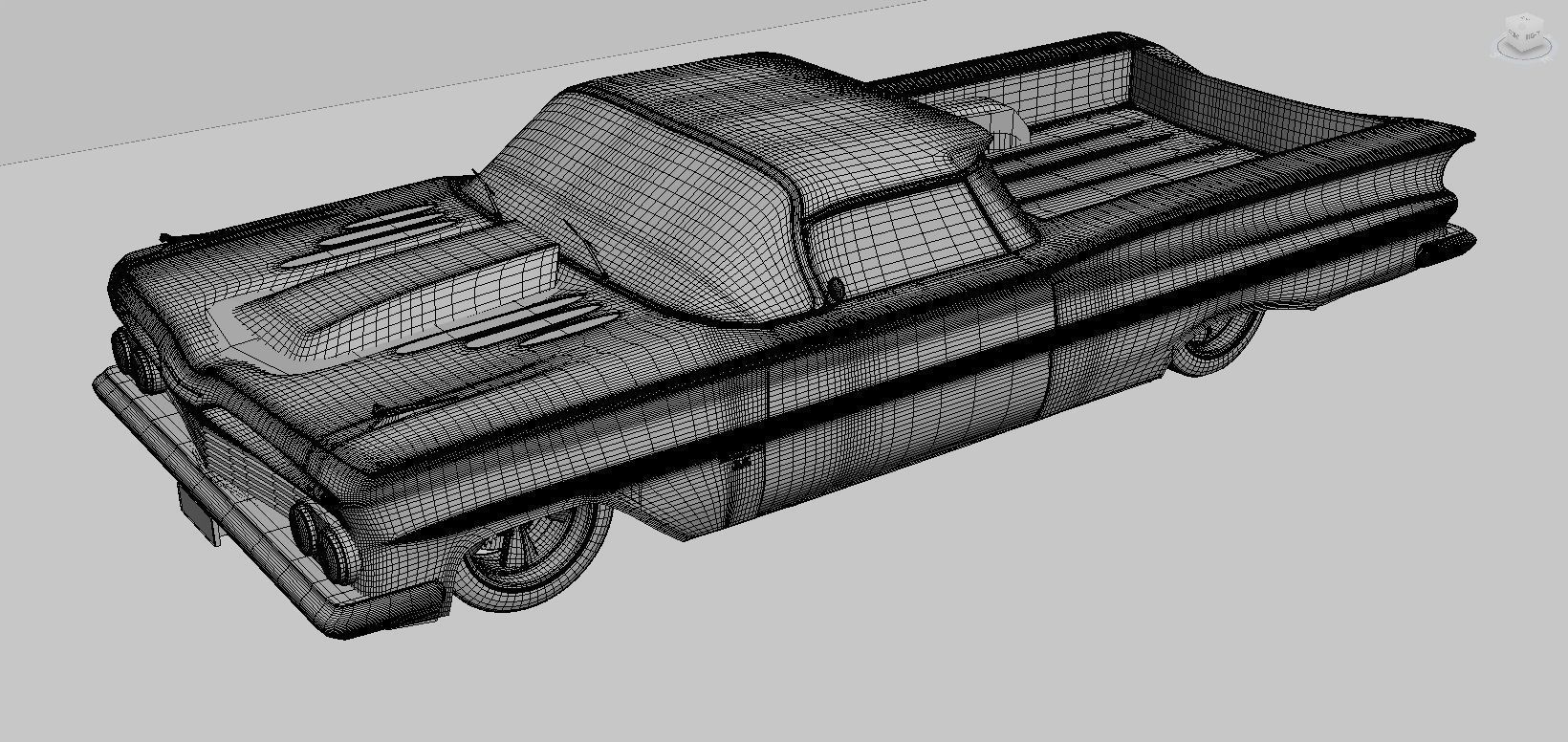1959 chevy el camino lowrider stl obj fbx 3D print model_2
