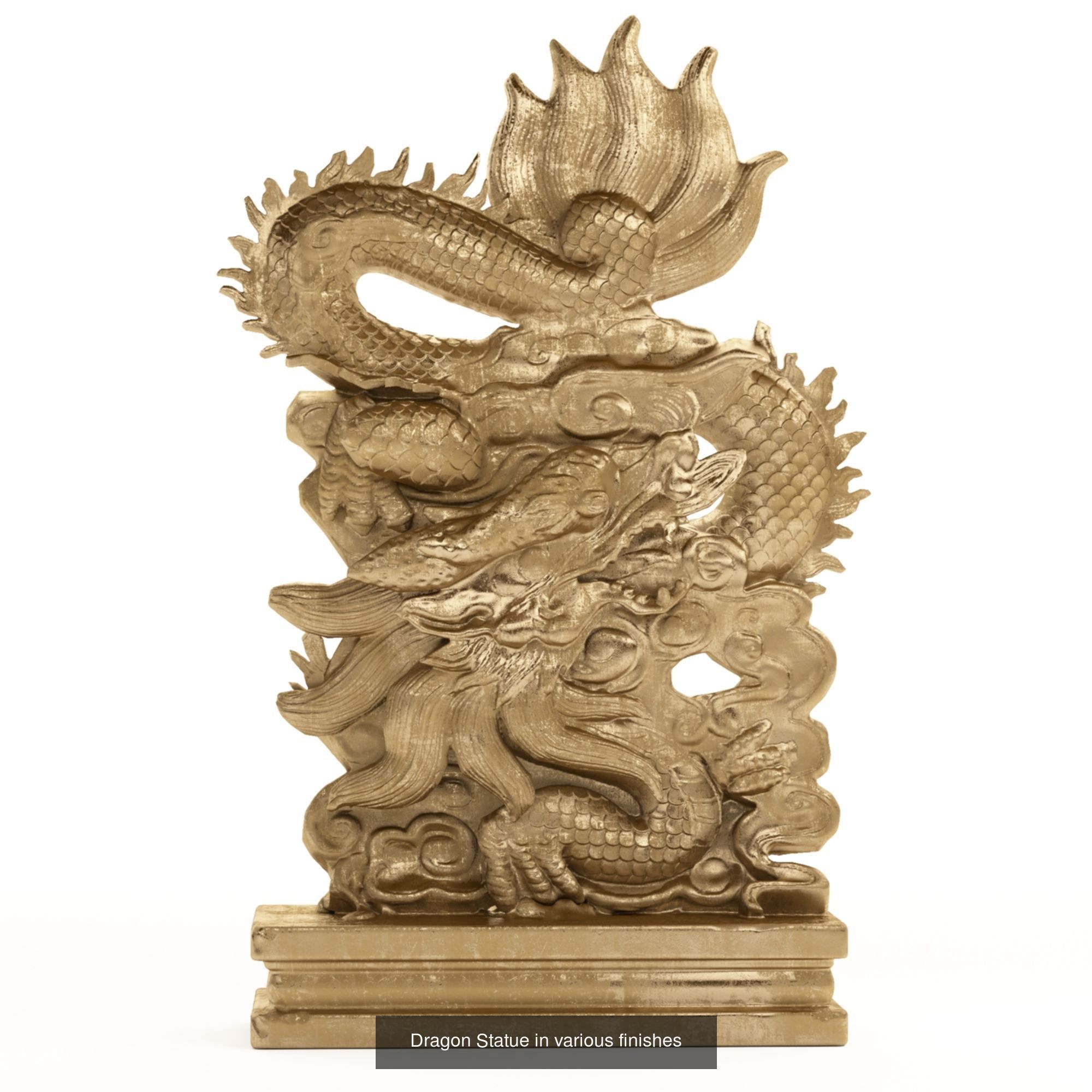Chinese and Japanese Dragon Sculputures 3D Model Collection_2