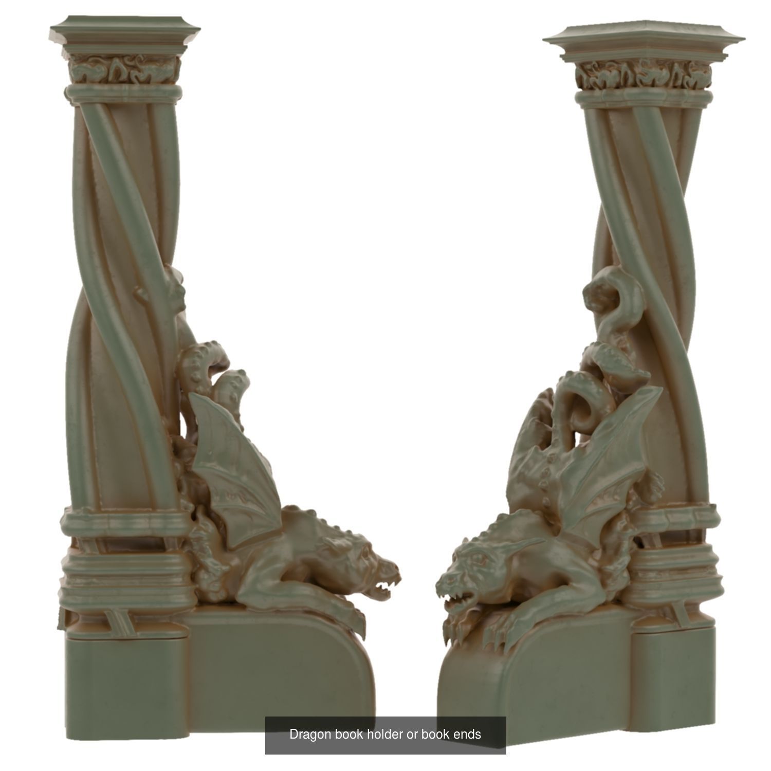 Chinese and Japanese Dragon Sculputures 3D Model Collection_1