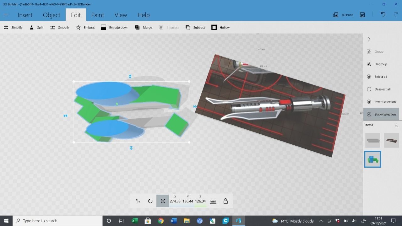 KOTOR sith saber concept 3D print model_5
