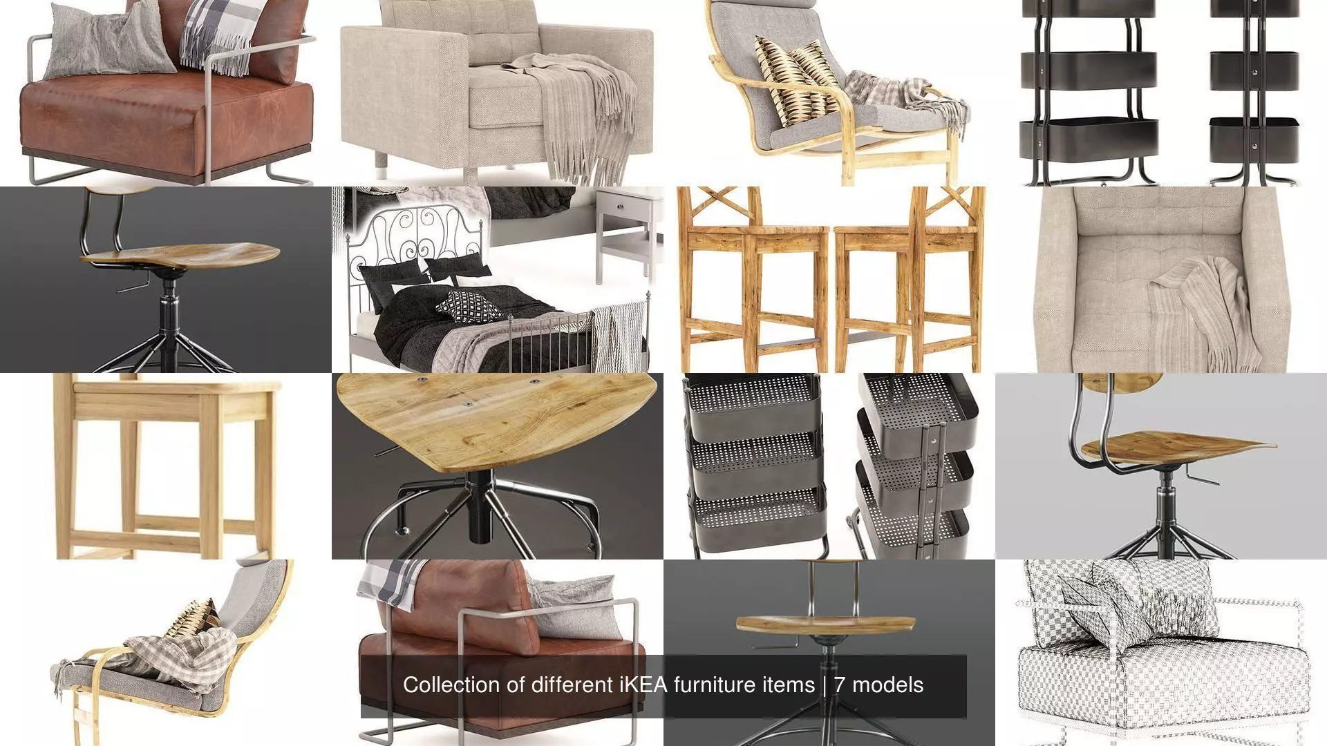 Collection of different iKEA furniture items _0