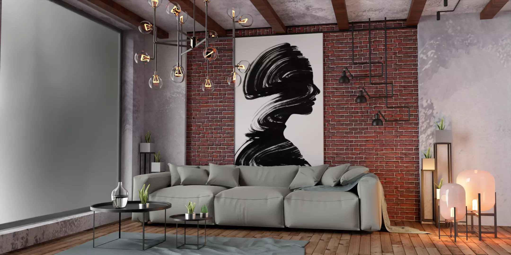 INTERIOR DESIGN ROOM MADE IN BLENDER 3D model_0